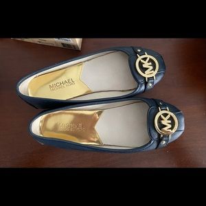Navy Michael Kors Lillie Moccasin Flat